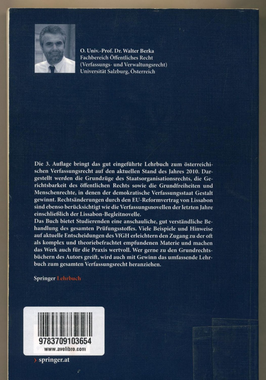 Verfassungsrecht Grundzüge des österreichischen …“ (Walter Berka